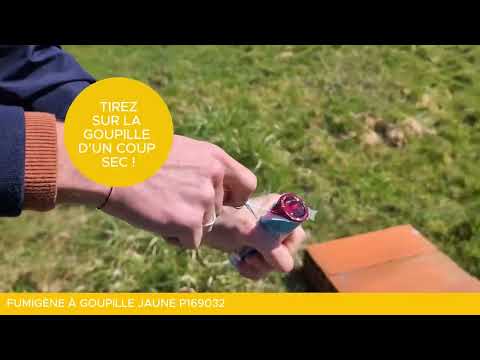 Fumigène à goupille jaune 1 minute