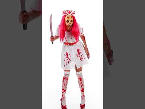 Masque intégral infirmière zombie