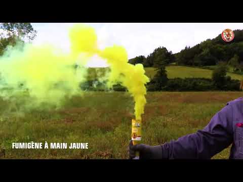 2 Fumigènes à main jaunes 45 secondes