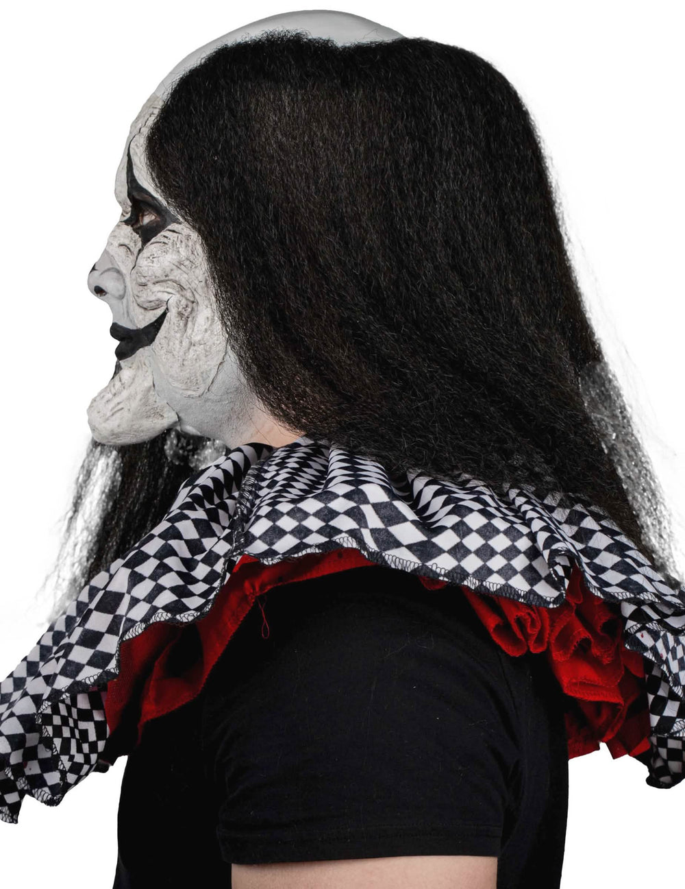 Zijaanzicht van de prothese voor clowns schmink