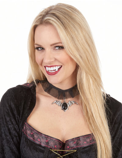 Halsband vleermuis voor volwassenen Halloween accessoire