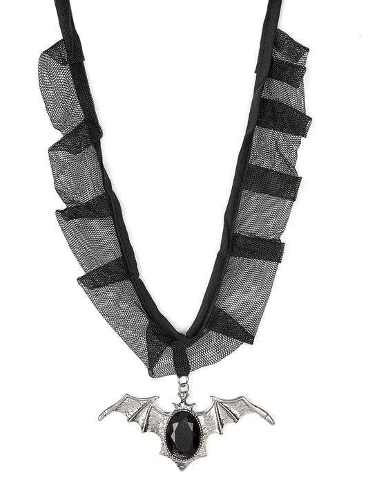 Halsband vleermuis voor volwassenen Halloween accessoire