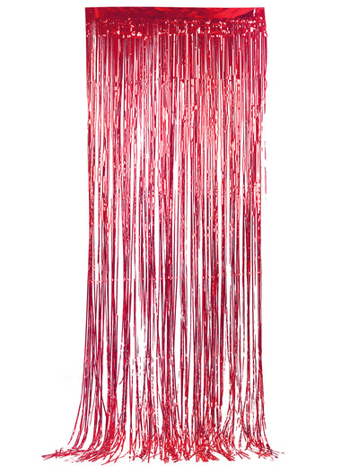 Rideau scintillant pour fête rouge