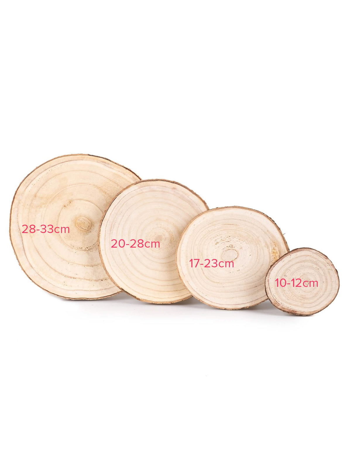 Comparaison des formats du rondin de bois naturel pour décoration