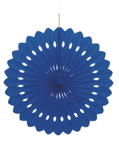 Rosace en papier bleu nuit