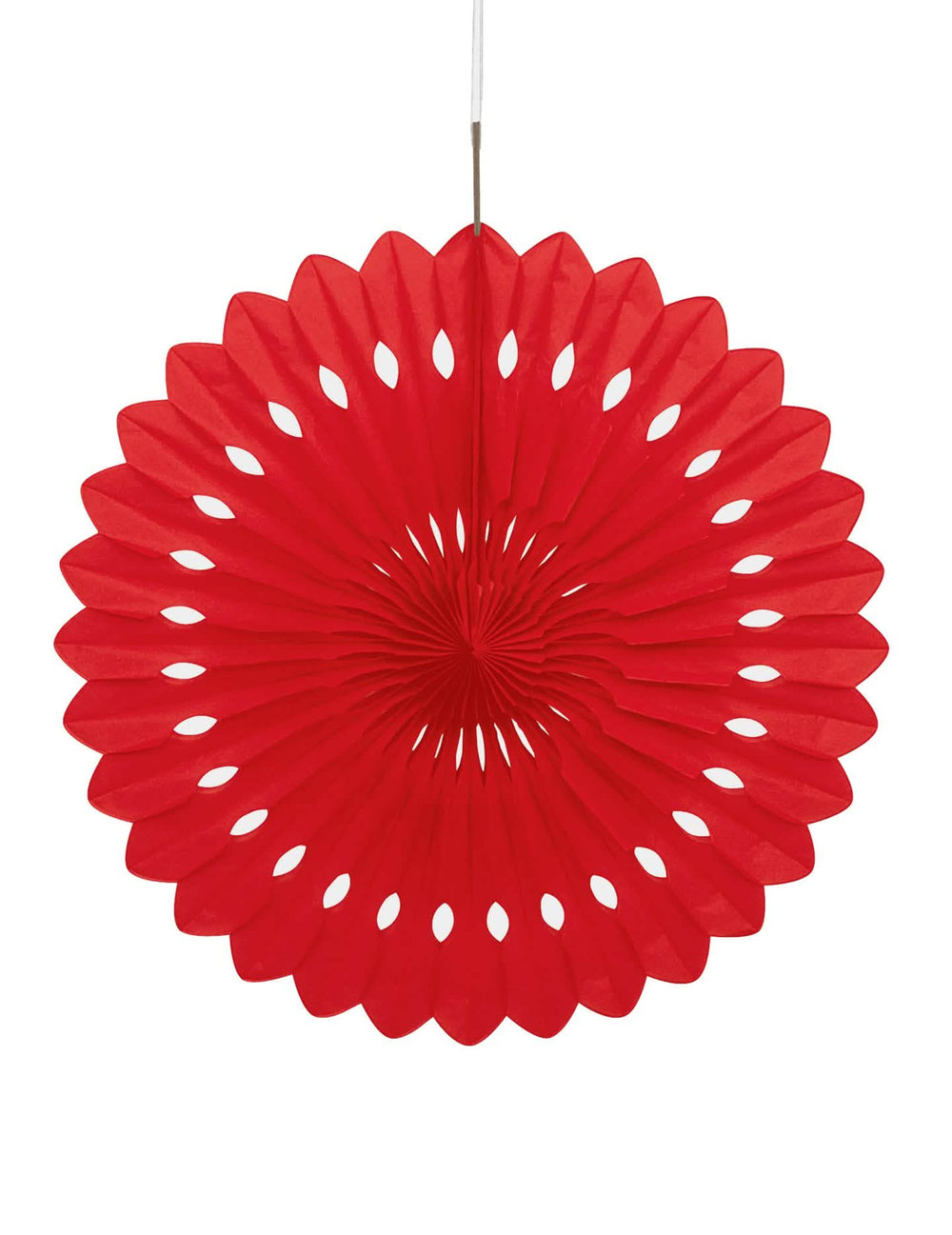 Op te hangen rood geperforeerde rozet