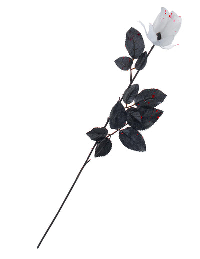 Rose ensanglantée Halloween pour adulte blanche et noire