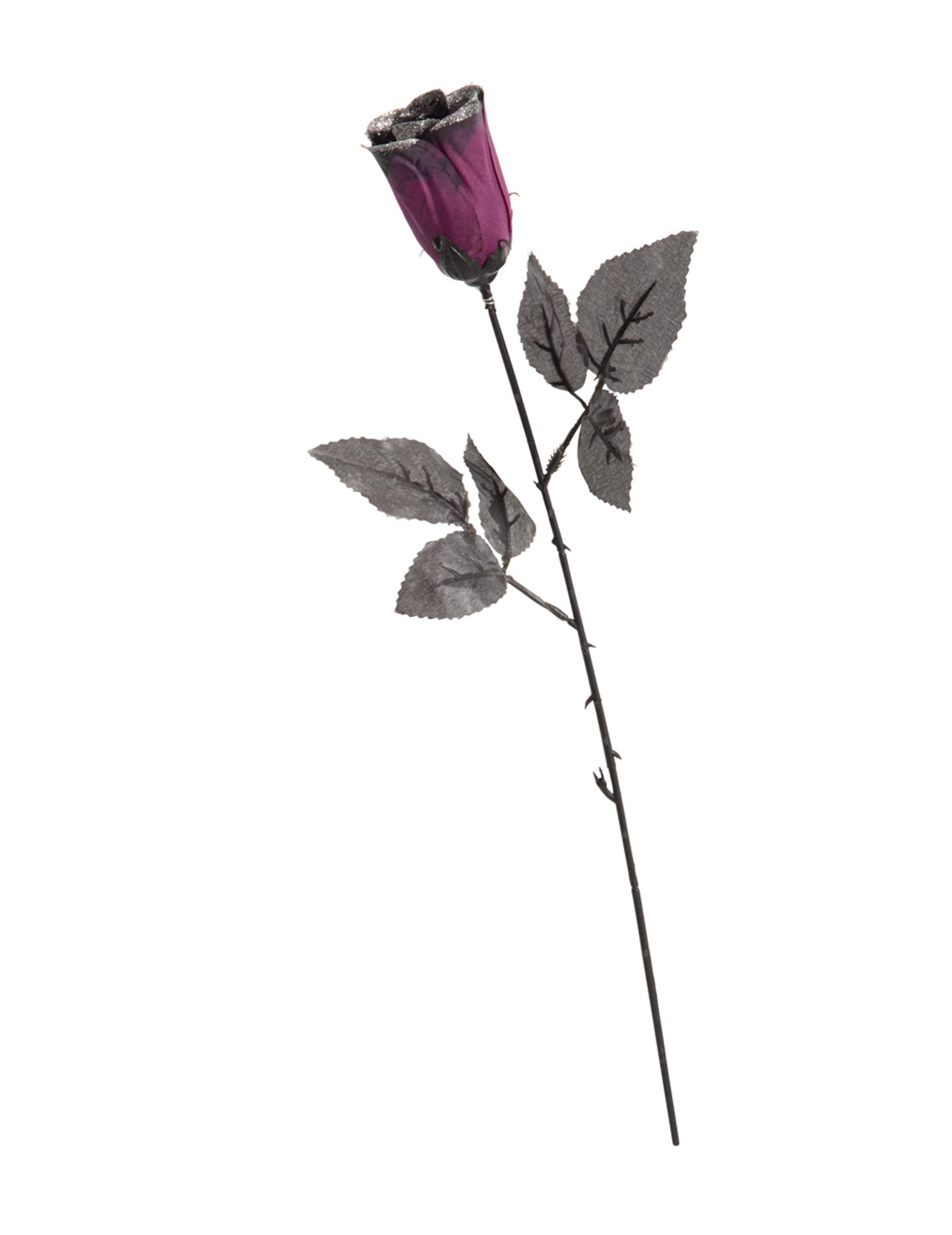 Rose noire et violette pour adulte pailletée