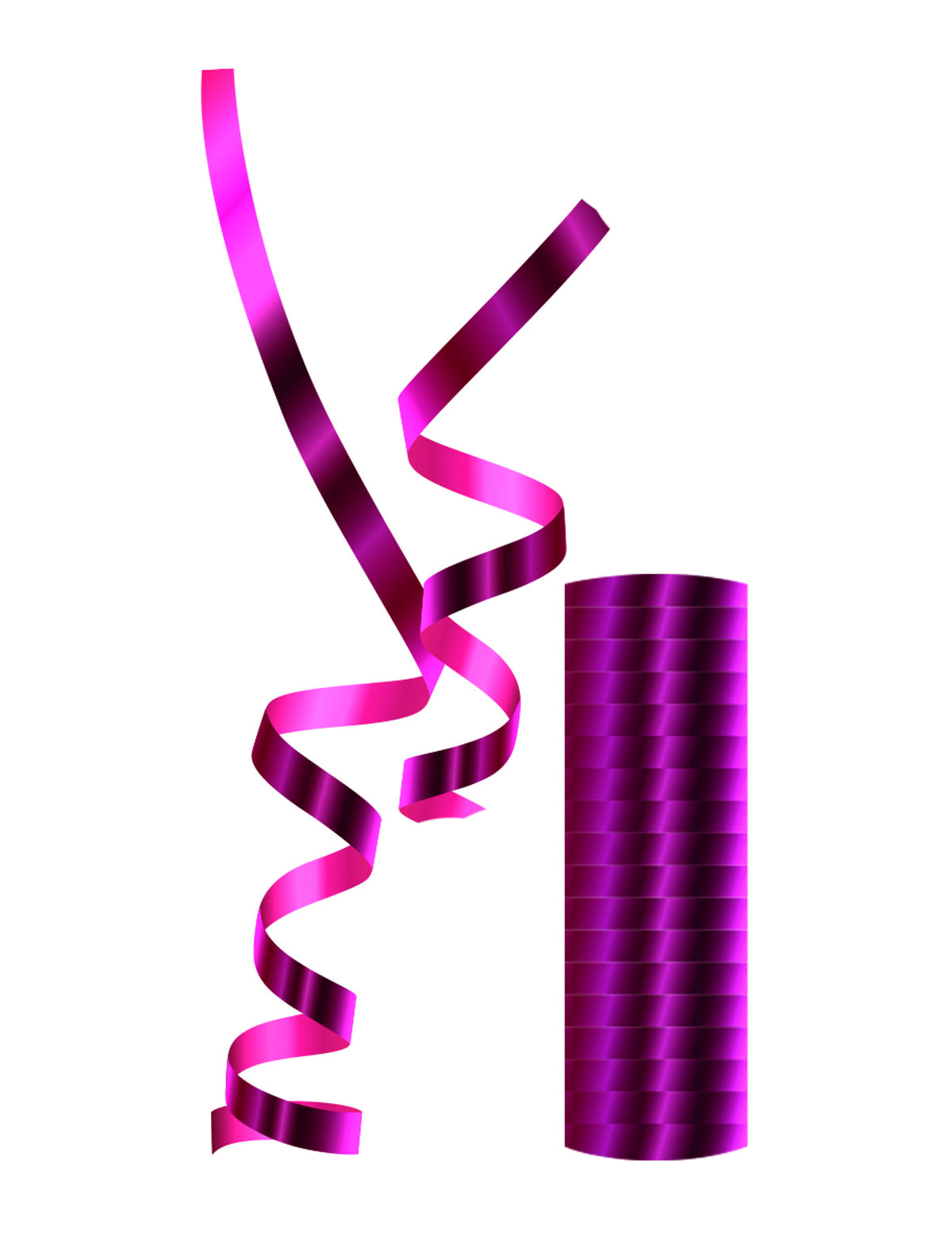 Rouleau de serpentins métalliques pour anniversaire rose