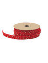 Sterrenlint rood fluweel en goud 1 cm x 3 m