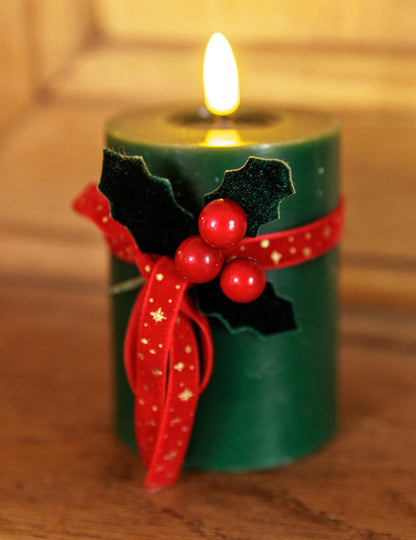 Sterrenlint rood fluweel en goud 1 cm x 3 m