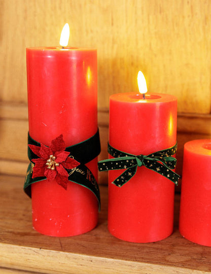 Lint Vrolijk Kerstfeest donkergroen fluweel en goud 2,5 cm x 3 m