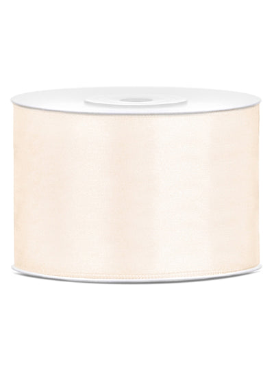 Ruban satin mariage pour décoration blanc cassé