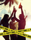 Ruban Party Zone pour fête jaune de 6 mètres