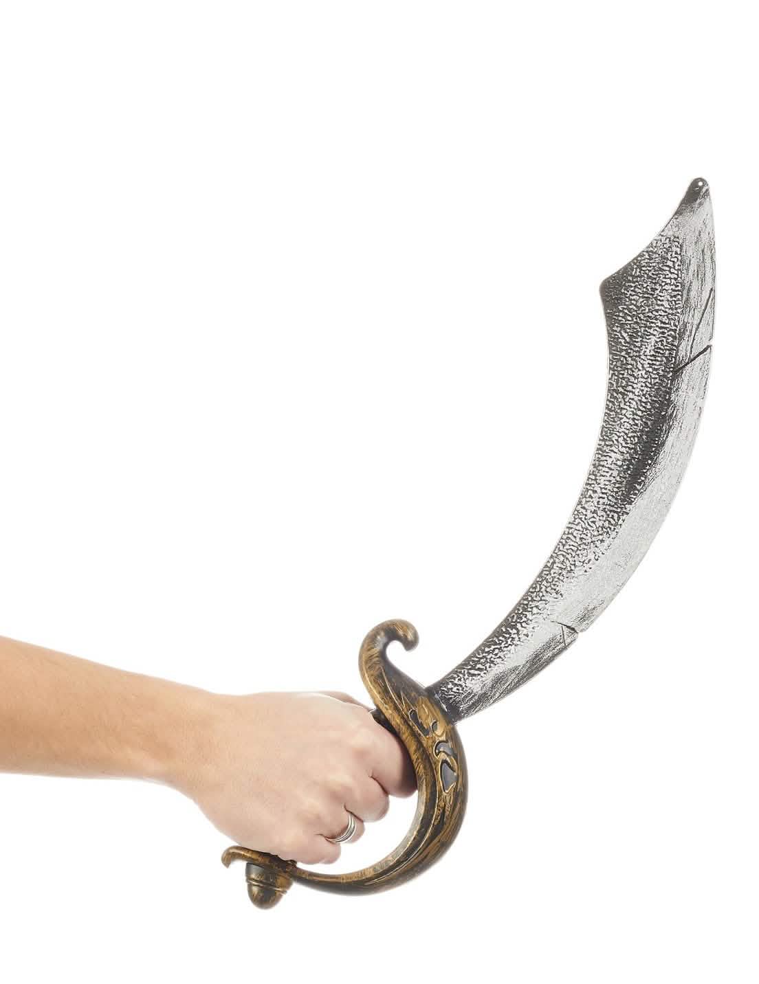 Sabre de pirate pour enfant argent et bronze en plastique