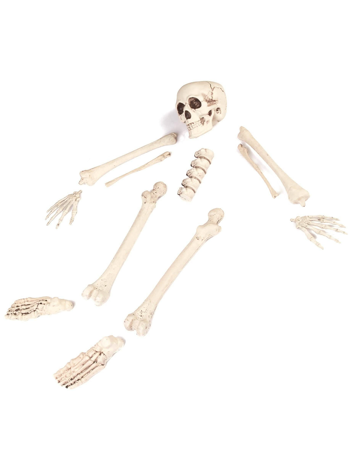 Beenzak 12 stuks halloween beige realistisch