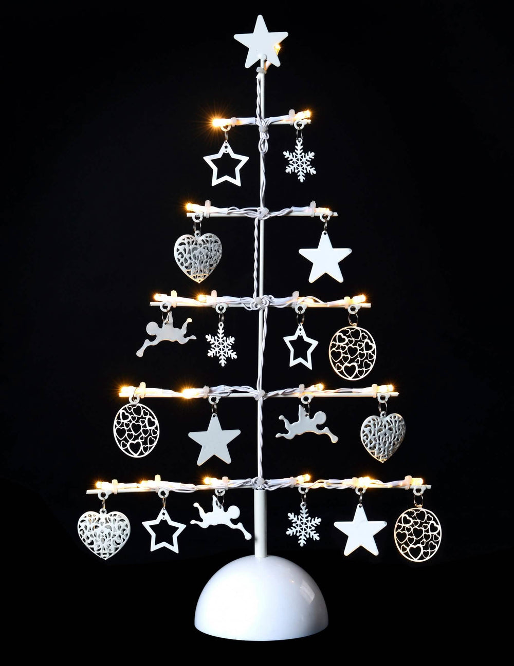 Décoration sapin lumineux pour la maison blanc à 19 led