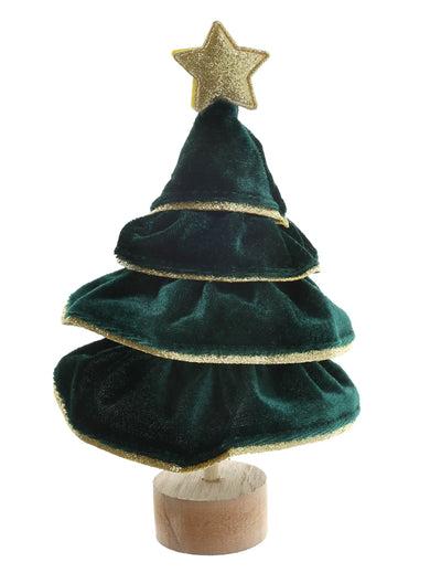 Glitter kerstboom dennen-groen 10 x 18,5 cm