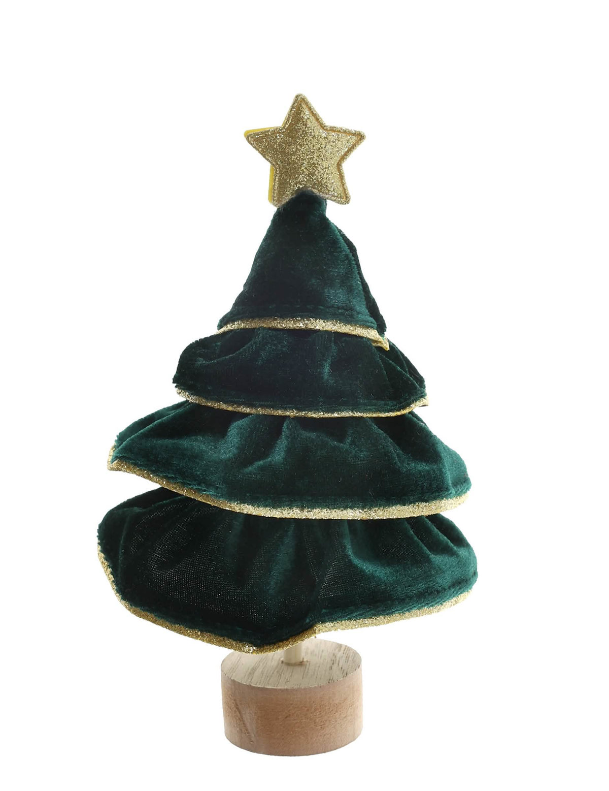 Sapin pailleté vert sapin 7 x 12 cm