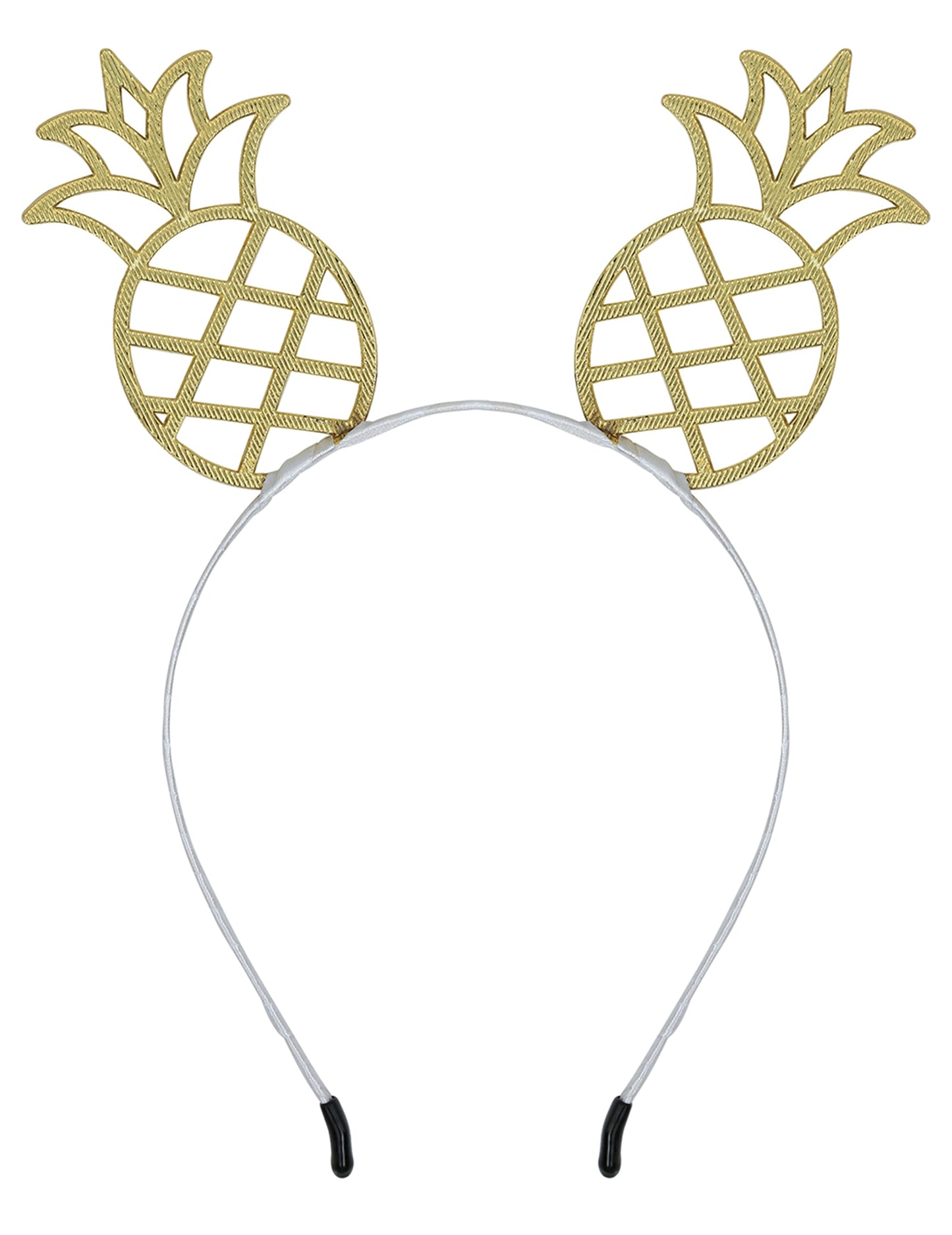 Vue d'ensemble du serre-tête ananas en métal pour adulte
