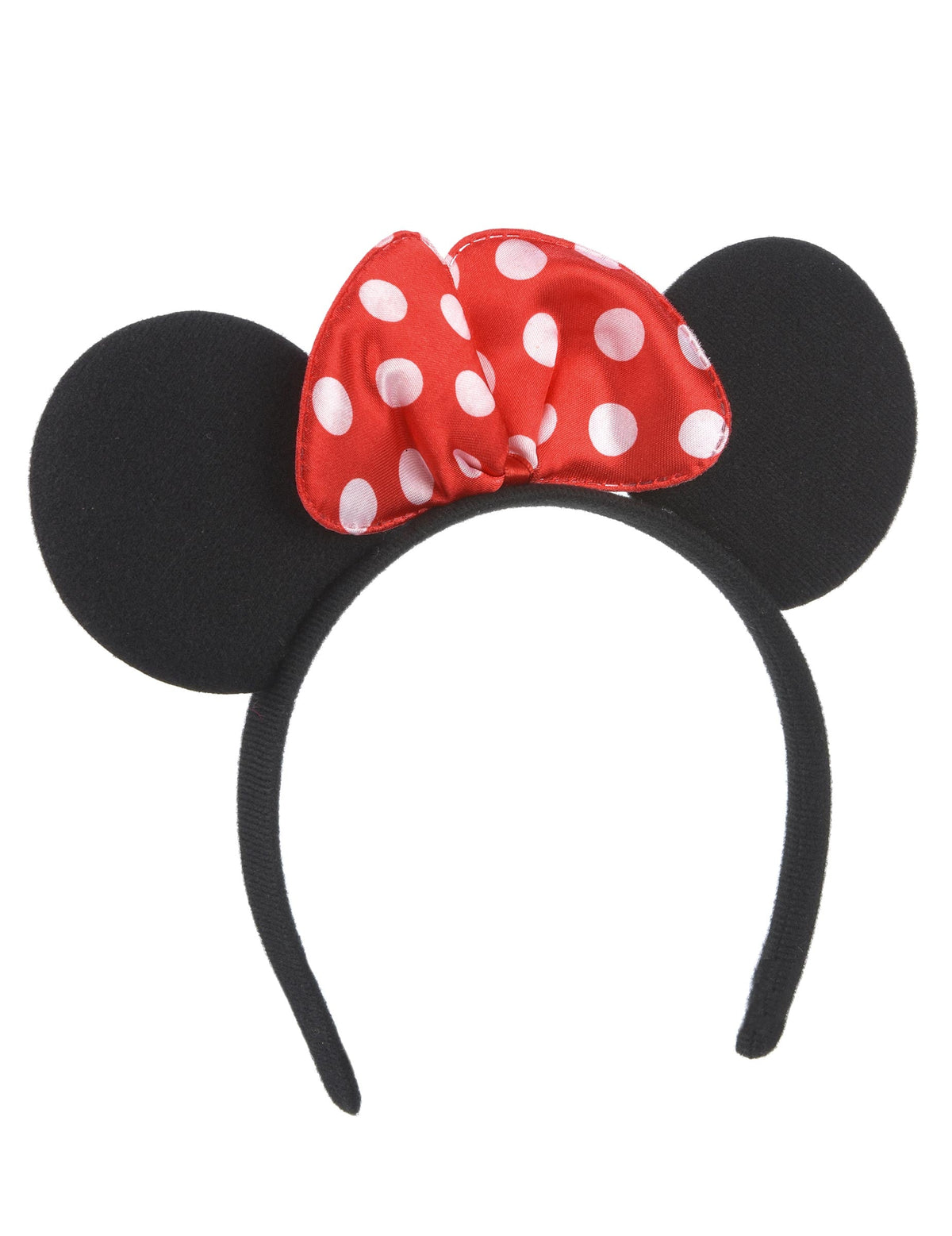 Serre-tête oreilles de souris avec noeud à pois femme