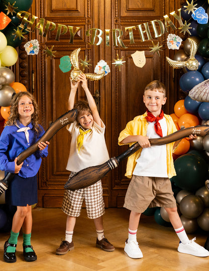Set de 2 ballons aluminium Harry Potter™ Balai et Vif d'or