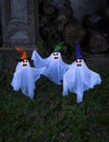 Set de 3 fantômes lumineux avec piquets 68 cm