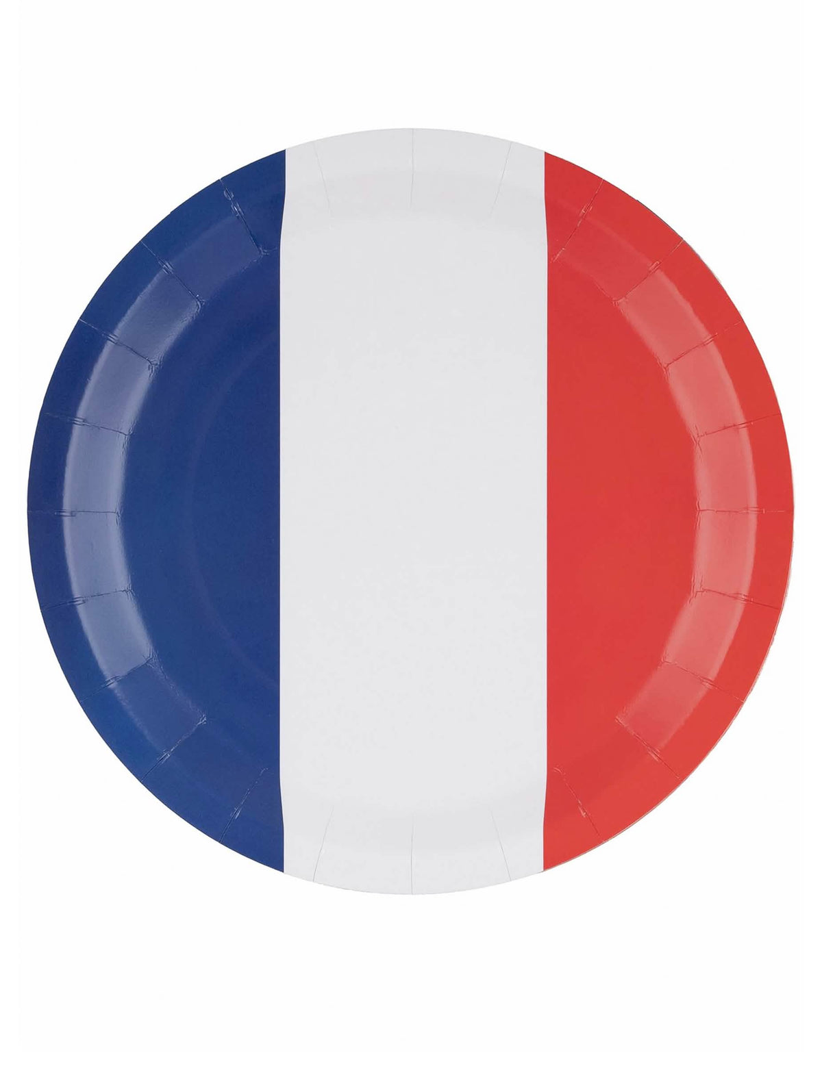Assiette en carton tricolore du set décoration de table supporter France