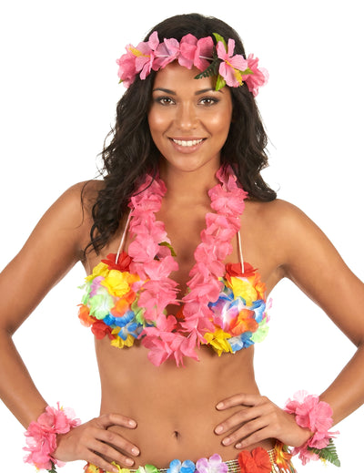 Set Hawaï rose adulte
