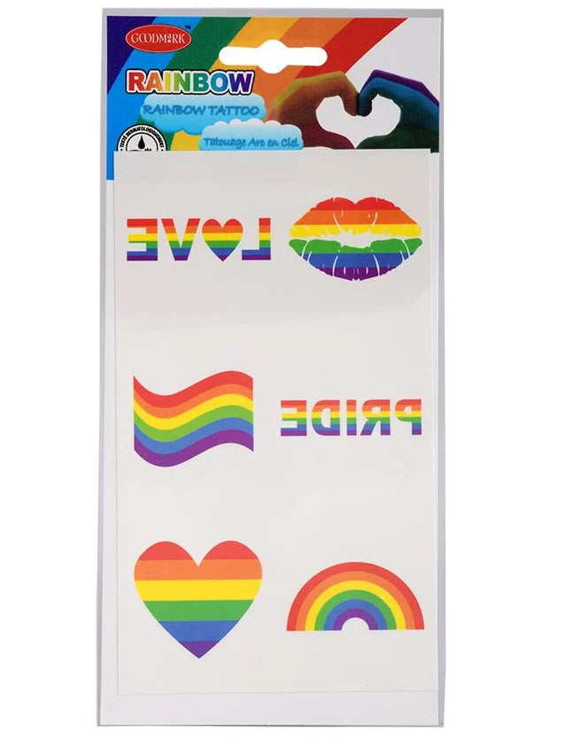 Regenboog nep tatoeage set