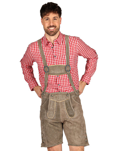 Traditionele Beierse short grijs premium heren
