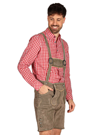 Short bavarois traditionnel gris premium homme