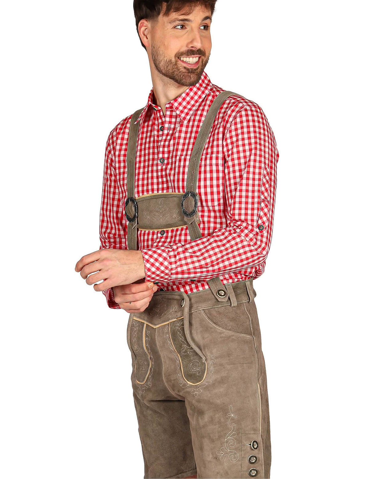 Short bavarois traditionnel gris premium homme