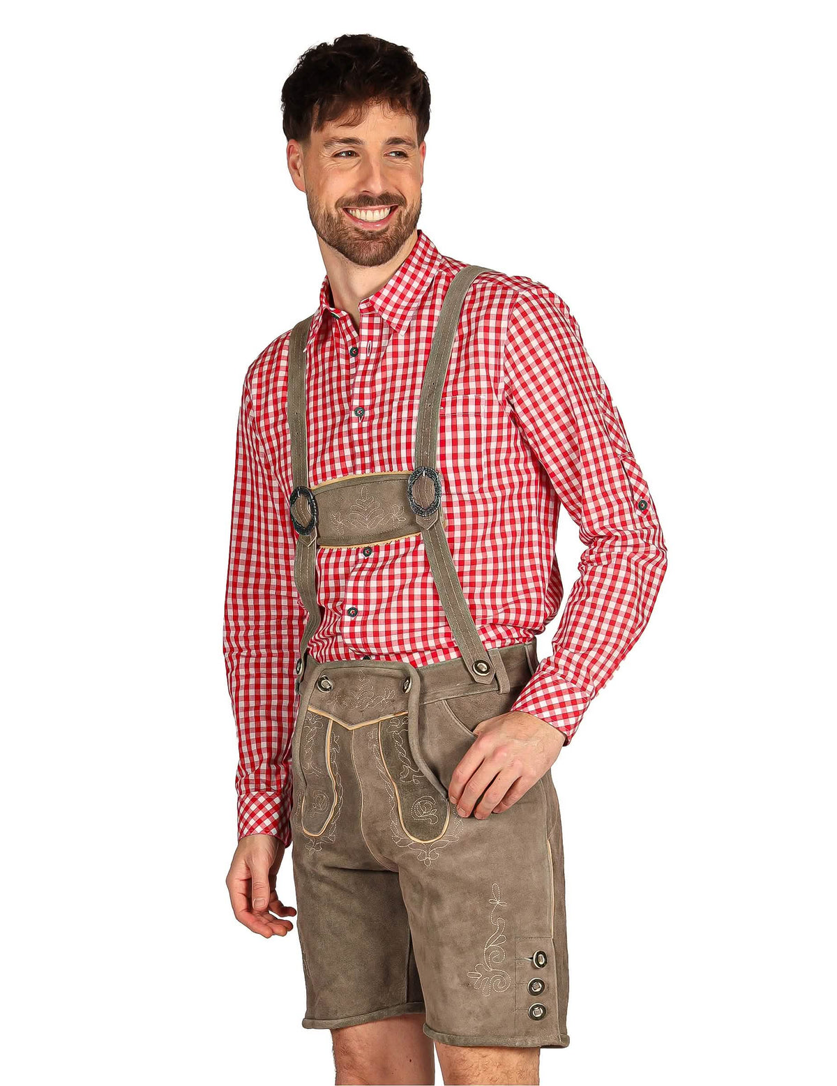 Short bavarois traditionnel gris premium homme