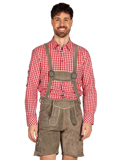 Short bavarois traditionnel gris premium homme