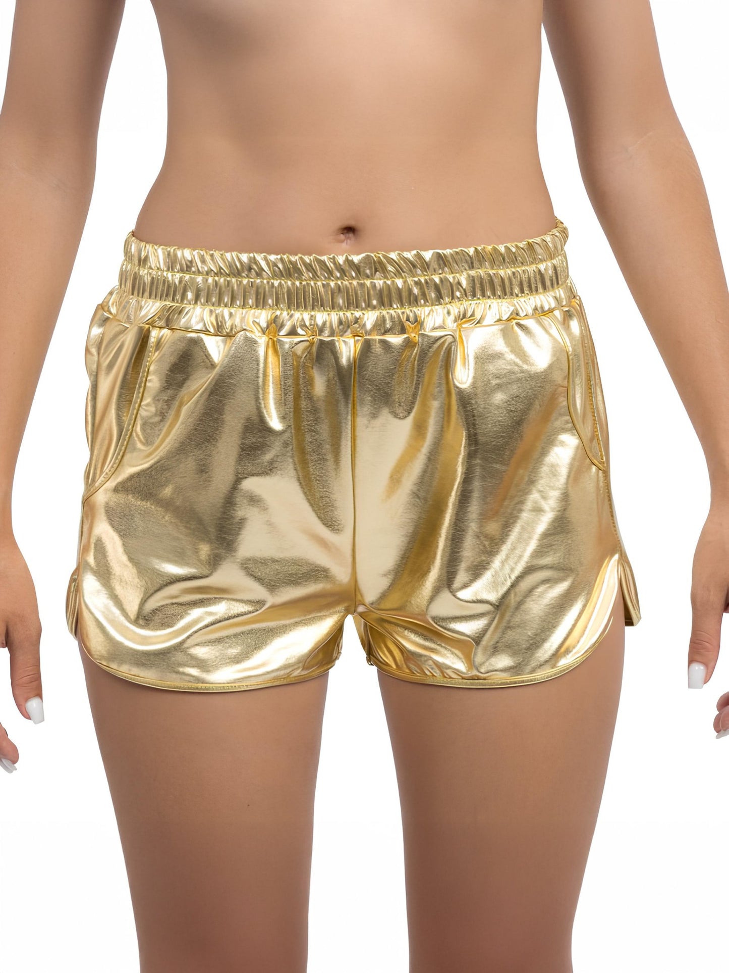 Gouden metallic short dames