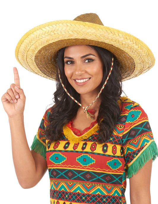 Sombrero mexicain jaune adulte
