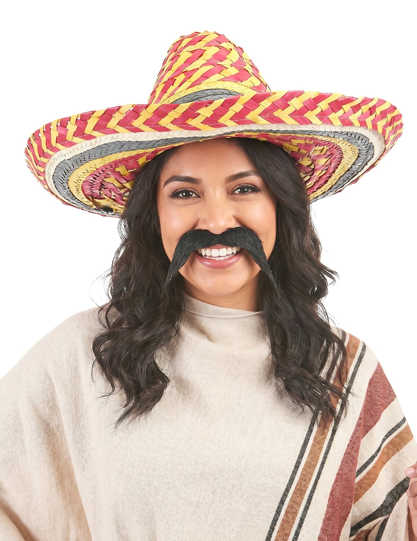 Rode en gele Mexicaanse sombrero voor volwassenen