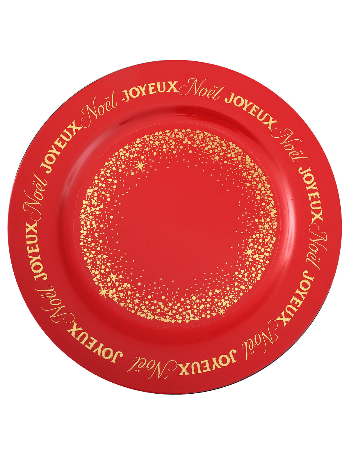Sous-assiette Noël Étincelant rouge 33 cm