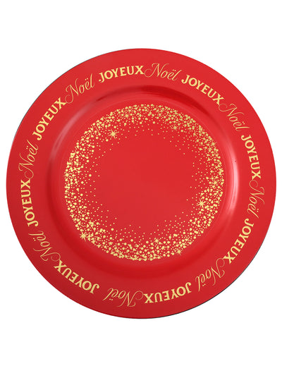 Sous-assiette Noël Étincelant rouge 33 cm