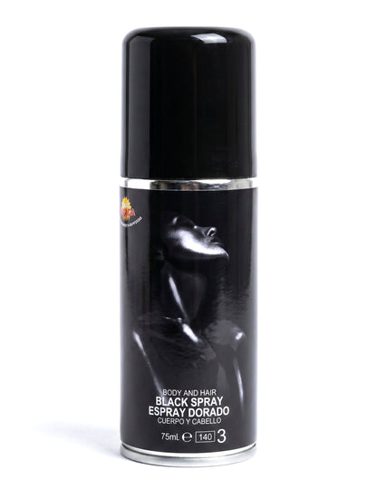 Zwarte Glitterspray 75 ml