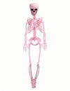 Roze beweegbaar skelet Summerween 1 m