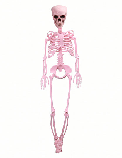 Roze beweegbaar skelet Summerween 1 m