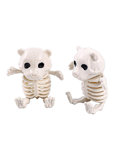Decoratief teddybeer skelet 13 cm