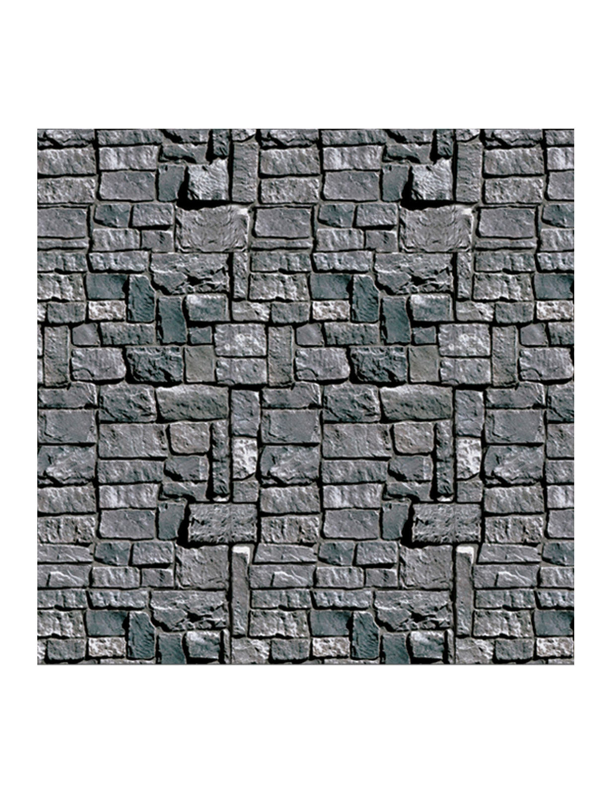 Décoration mur de pierre pour Halloween gris