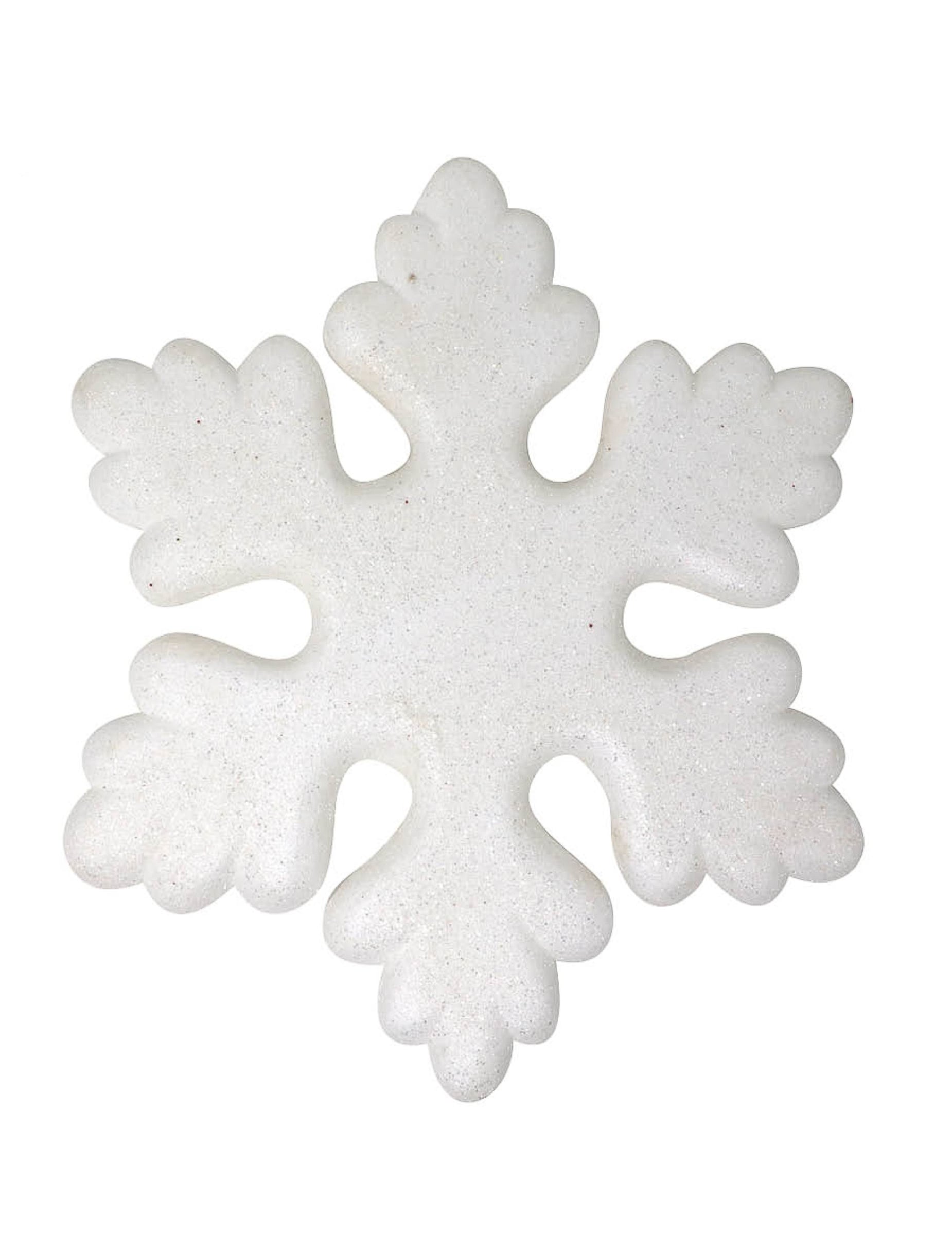 Suspension flocon de neige pour décoration blanc pailleté
