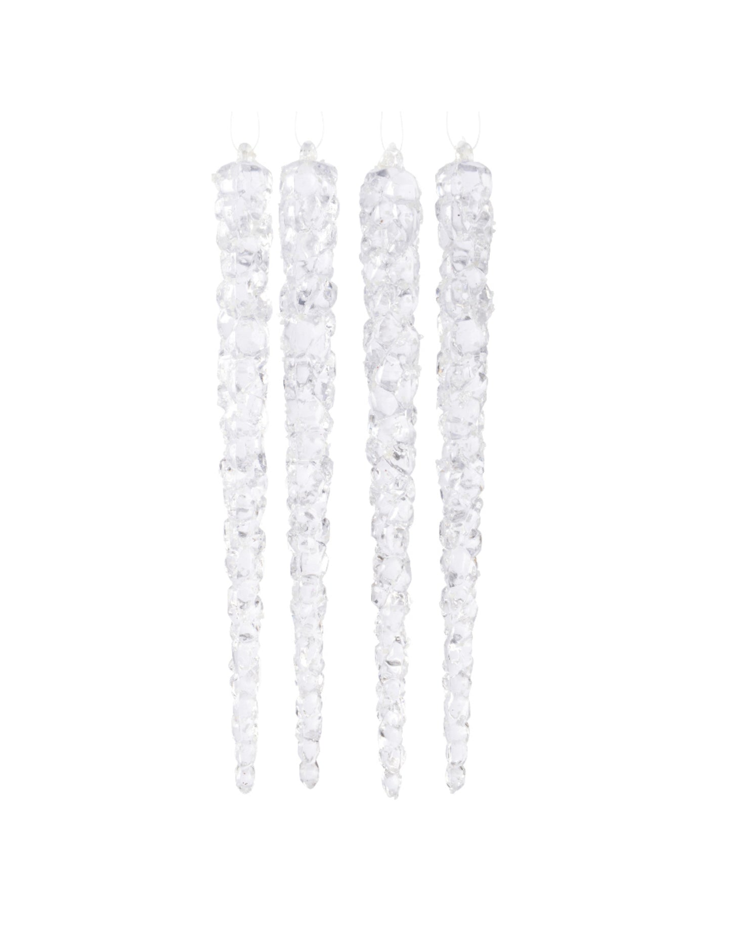 Suspensions stalactites de Noël pour sapin phosphorescentes