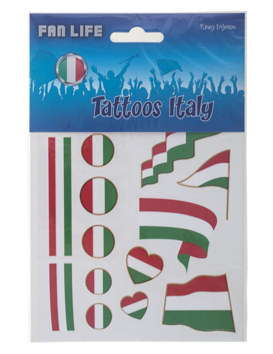 Tatouages temporaires supporter Italie