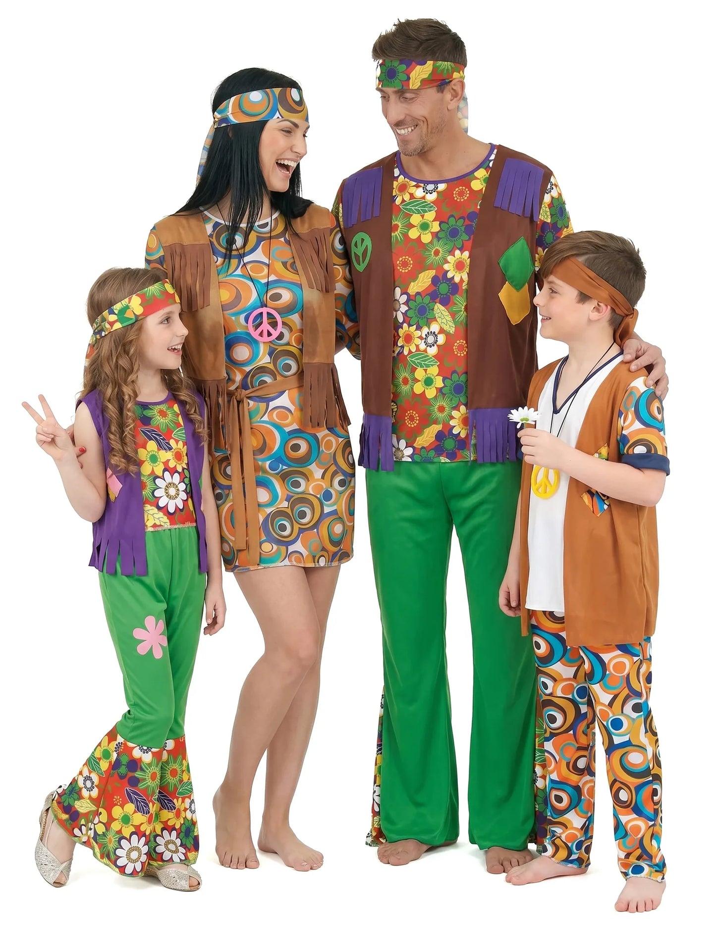 Hippie familie verkleedkostuum