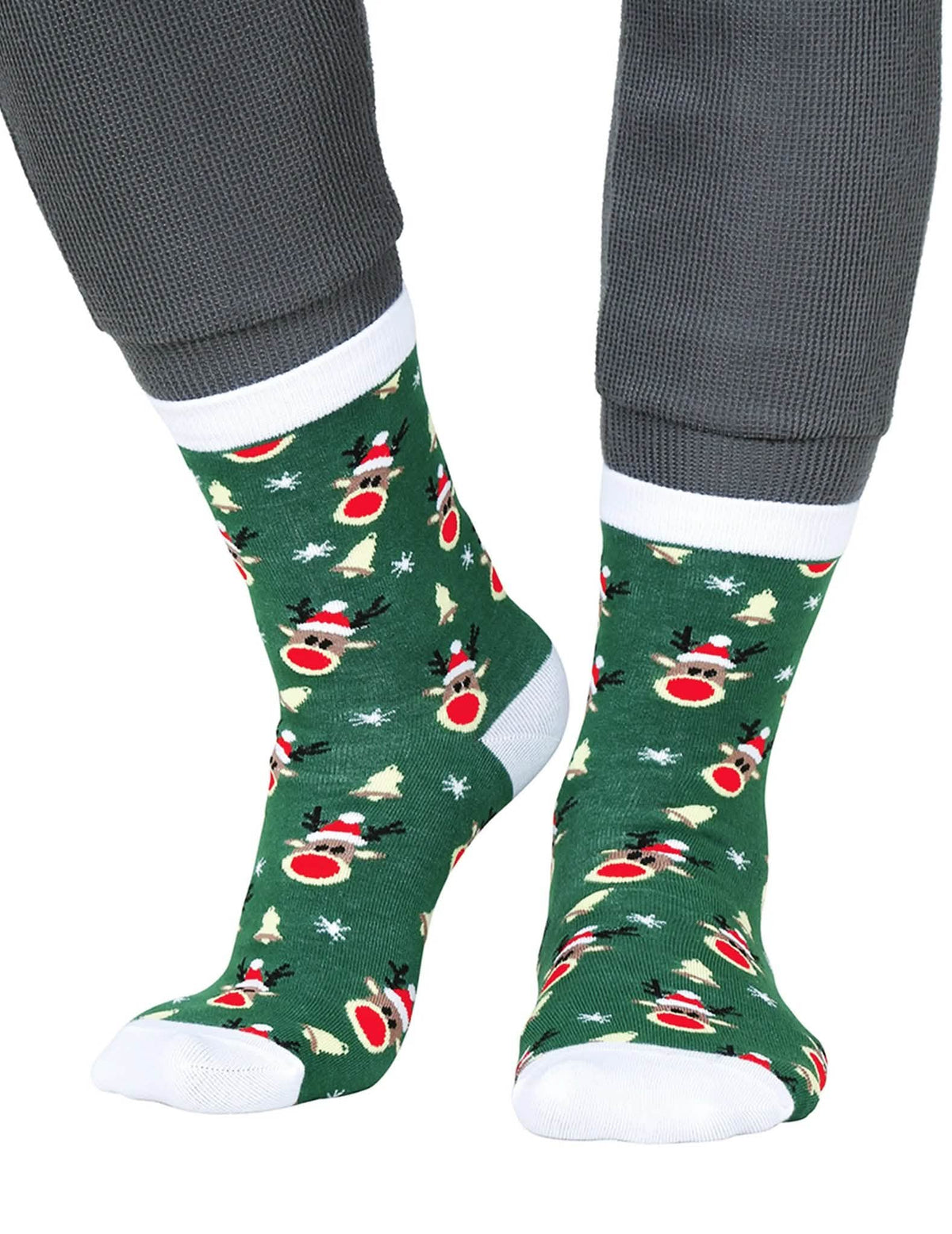 Set van 6 paar kerstsokken met feestelijke motieven volwassenen